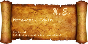Moravcsik Edvin névjegykártya